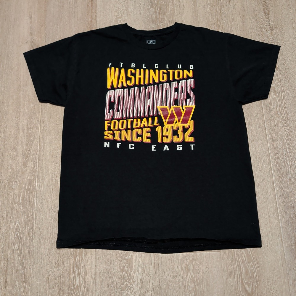 NFL Washington Commanders‎ T-Shirt Mens XL Black NFC East 1932 Football Tee